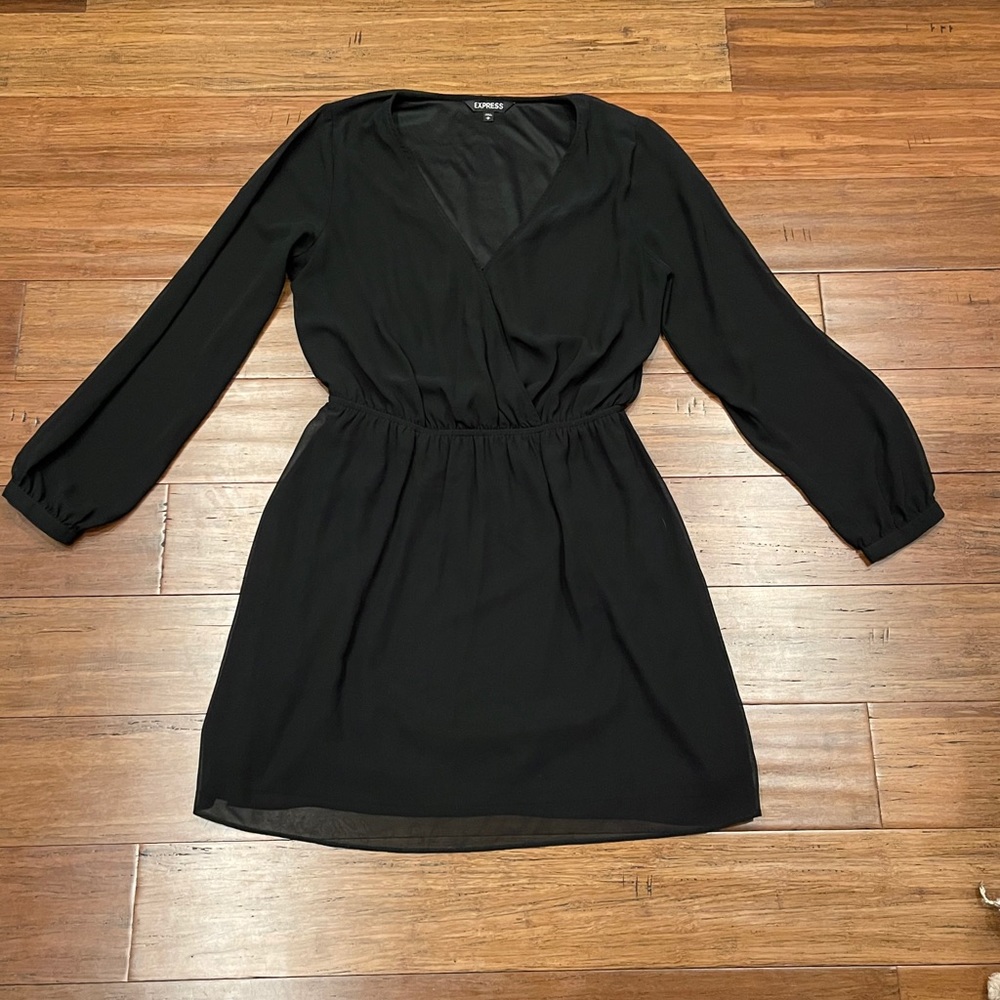 Black Sheer Sleeve Dress